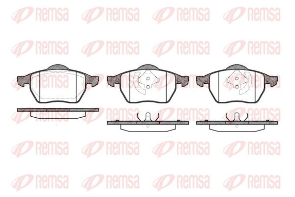 Brake Pad Set, disc brake REMSA 0390.20