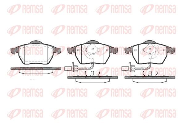 Brake Pad Set, disc brake REMSA 0390.22