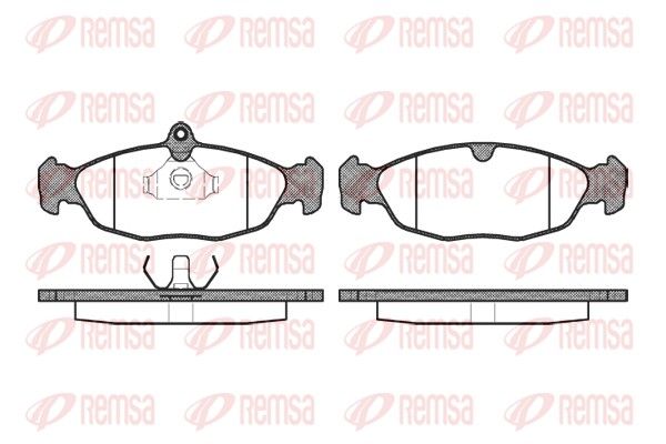 Brake Pad Set, disc brake REMSA 0393.00