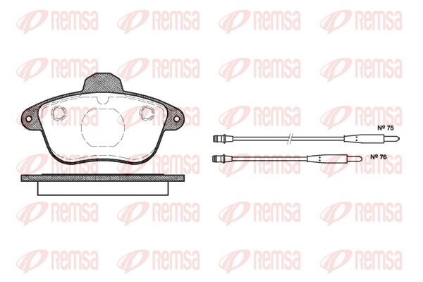 Brake Pad Set, disc brake REMSA 0401.04