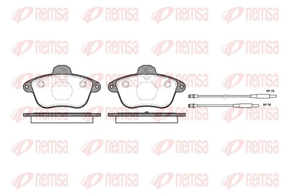 Brake Pad Set, disc brake REMSA 0401.14