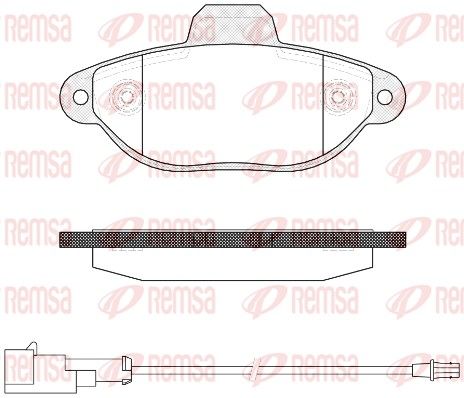 Brake Pad Set, disc brake REMSA 0414.22