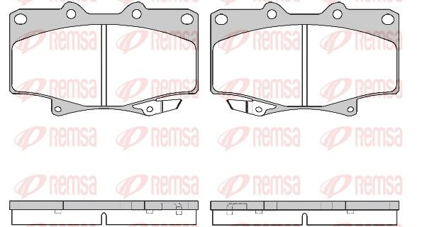 Brake Pad Set, disc brake REMSA 0429.04