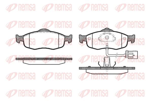 Brake Pad Set, disc brake REMSA 0432.02