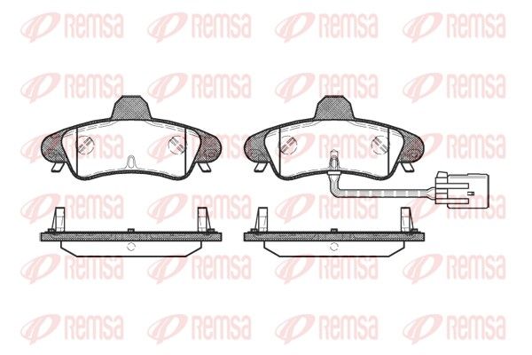 Brake Pad Set, disc brake REMSA 0433.12