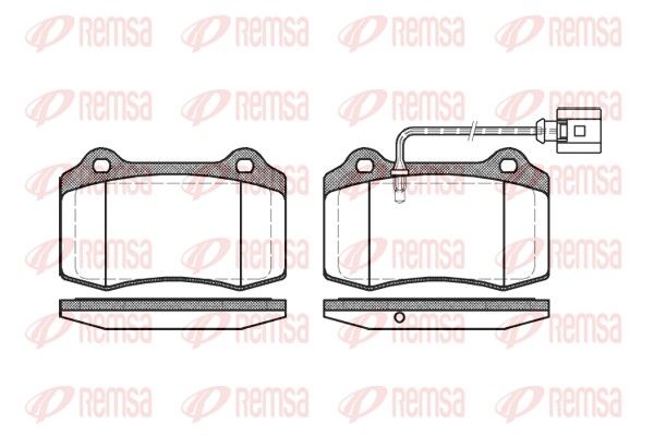 Brake Pad Set, disc brake REMSA 0434.01