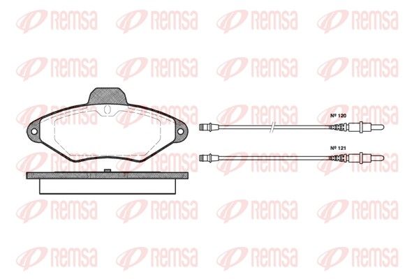 Brake Pad Set, disc brake REMSA 0438.04