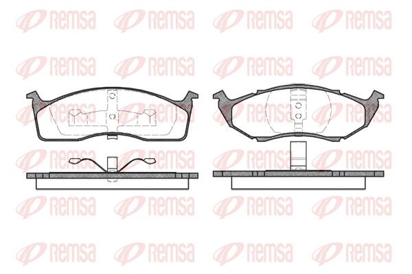 Brake Pad Set, disc brake REMSA 0447.00