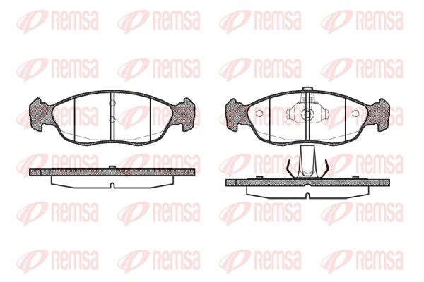 Brake Pad Set, disc brake REMSA 0461.10