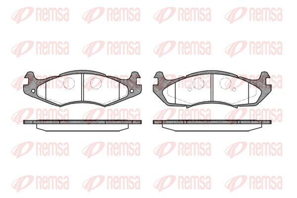 Brake Pad Set, disc brake REMSA 0463.00