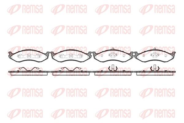 Комплект гальмівних накладок, дискове гальмо REMSA 0467.20