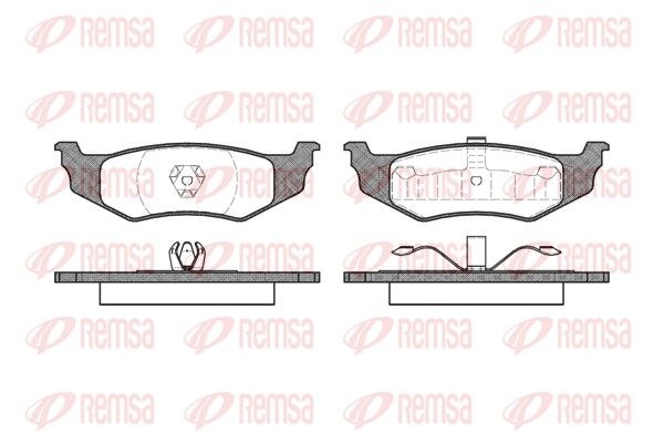 Brake Pad Set, disc brake REMSA 0482.00