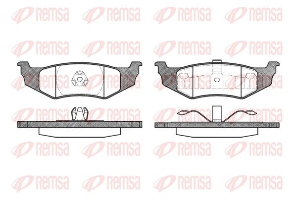 Brake Pad Set, disc brake REMSA 0482.40