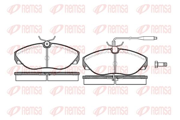 Brake Pad Set, disc brake REMSA 0486.02