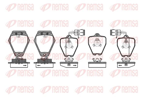 Brake Pad Set, disc brake REMSA 0508.02