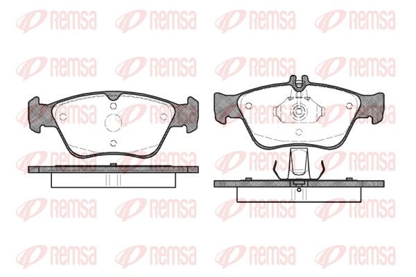 Brake Pad Set, disc brake REMSA 0586.00