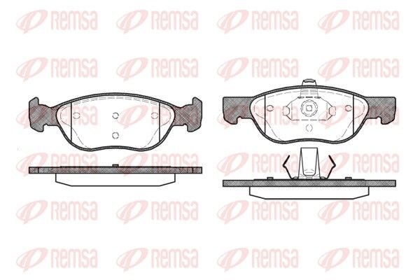 Brake Pad Set, disc brake REMSA 0587.00