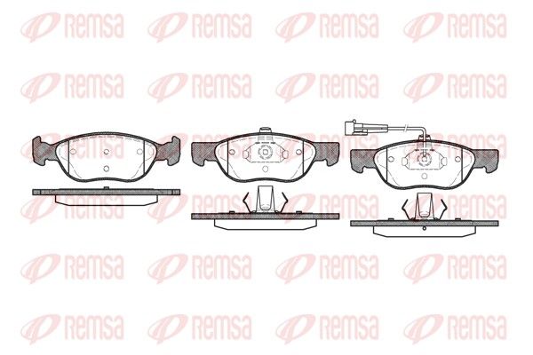 Brake Pad Set, disc brake REMSA 0587.11