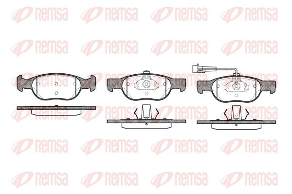 Brake Pad Set, disc brake REMSA 0588.11