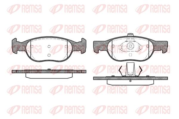 Brake Pad Set, disc brake REMSA 0588.20