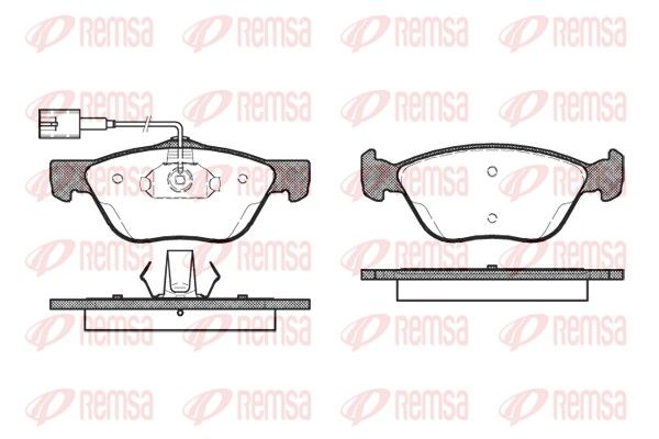 Brake Pad Set, disc brake REMSA 0589.42