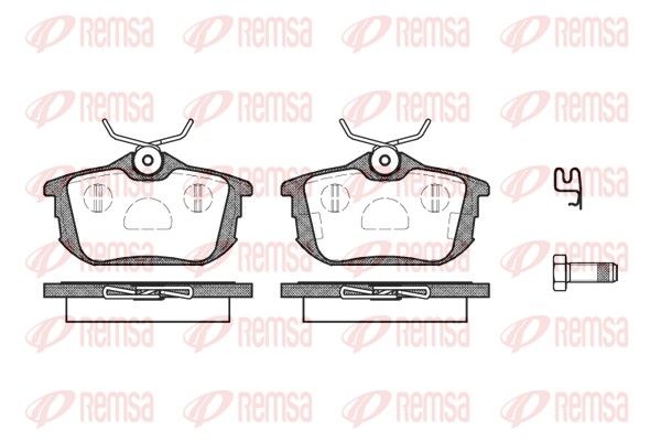 Brake Pad Set, disc brake REMSA 0605.12