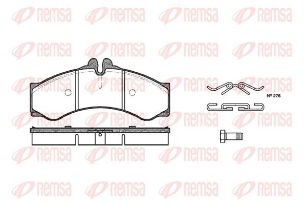 Brake Pad Set, disc brake REMSA 0614.00