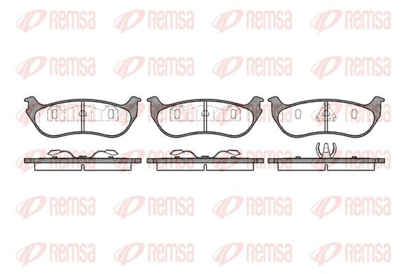 Brake Pad Set, disc brake REMSA 0628.75