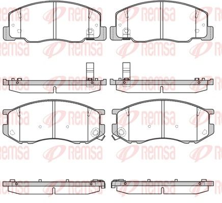 Brake Pad Set, disc brake REMSA 0636.04