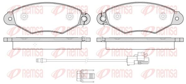 Brake Pad Set, disc brake REMSA 0643.30