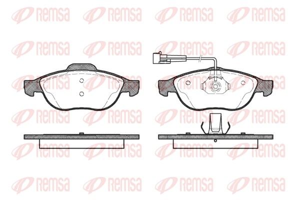 Brake Pad Set, disc brake REMSA 0660.02