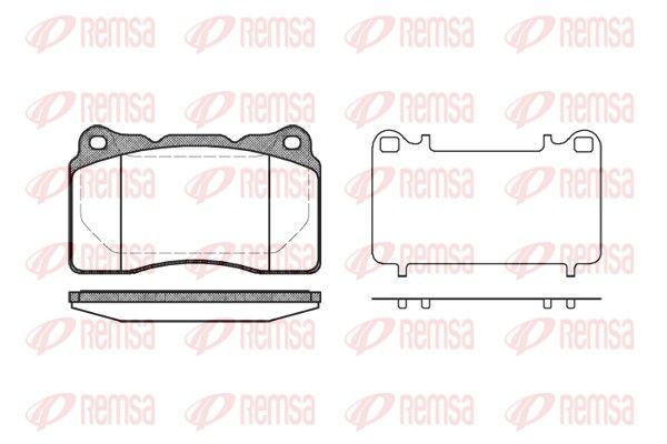 Brake Pad Set, disc brake REMSA 0666.10