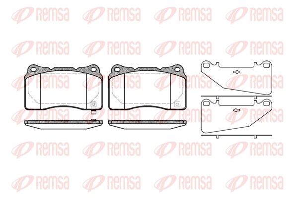 Brake Pad Set, disc brake REMSA 0666.32