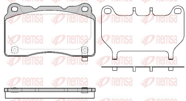 Brake Pad Set, disc brake REMSA 0666.64