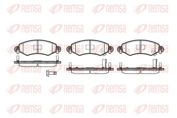 Brake Pad Set, disc brake REMSA 0702.12