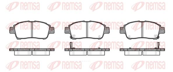 Brake Pad Set, disc brake REMSA 0712.02