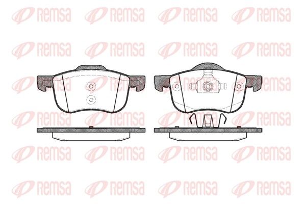 Brake Pad Set, disc brake REMSA 0713.00