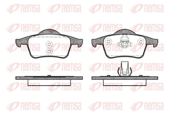 Brake Pad Set, disc brake REMSA 0714.00