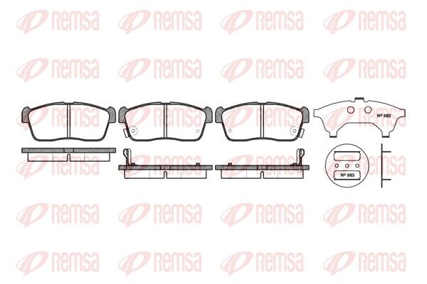 Brake Pad Set, disc brake REMSA 0724.02