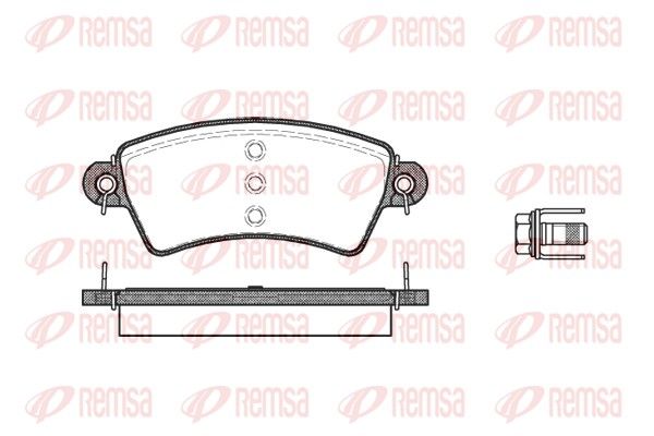 Brake Pad Set, disc brake REMSA 0726.00