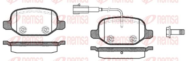 Brake Pad Set, disc brake REMSA 0727.02