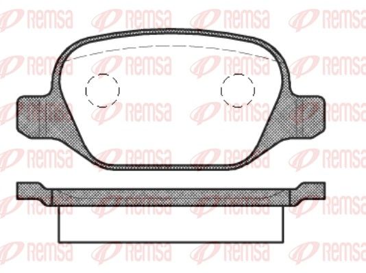 Brake Pad Set, disc brake REMSA 0727.10