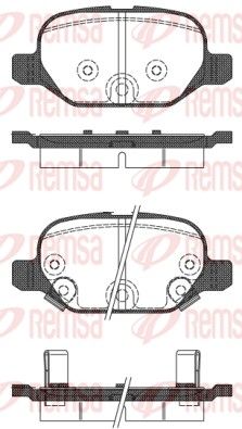 Brake Pad Set, disc brake REMSA 0727.32