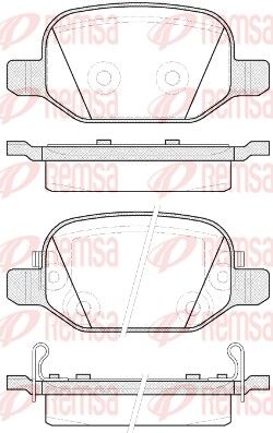 Brake Pad Set, disc brake REMSA 0727.52