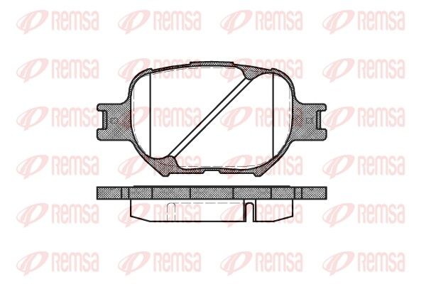 Brake Pad Set, disc brake REMSA 0742.00