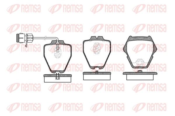 Brake Pad Set, disc brake REMSA 0752.12