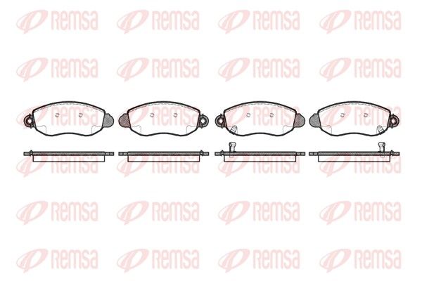 Brake Pad Set, disc brake REMSA 0772.02