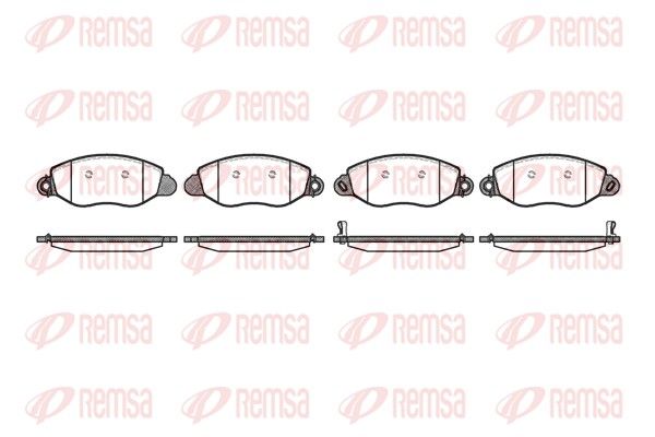 Brake Pad Set, disc brake REMSA 0772.12