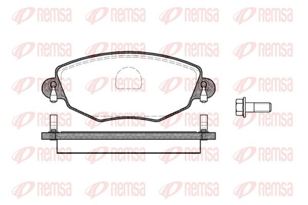 Brake Pad Set, disc brake REMSA 0776.00