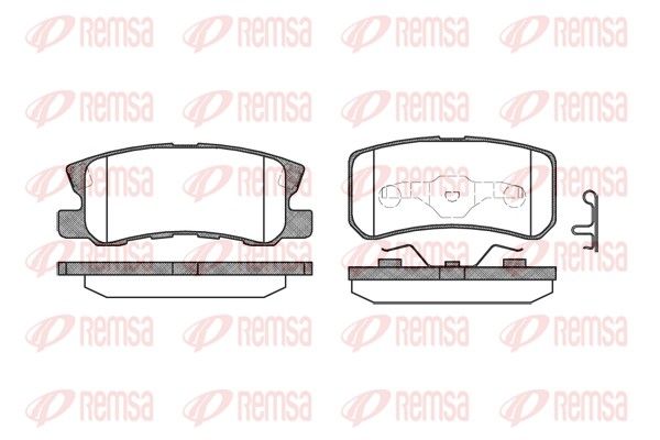 Brake Pad Set, disc brake REMSA 0803.02